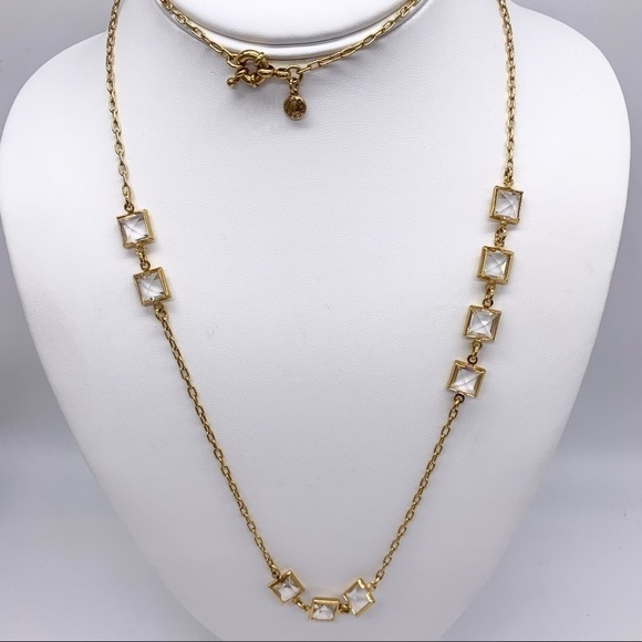 J. Crew Jewelry - J. Crew Square Jeweled Station Necklace